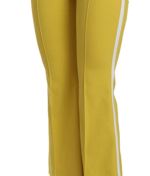 Dolce & Gabbana Yellow Flared Bootcut Capri Cotton Pants Dolce & Gabbana 