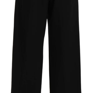 Dolce &amp; Gabbana Elegant Black Cotton Trousers