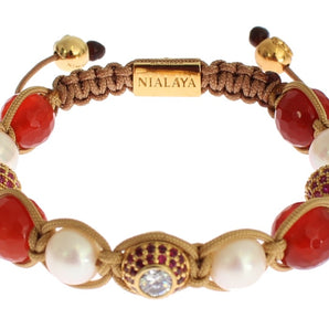 Nialaya Exquisita pulsera de piedras preciosas hecha a mano