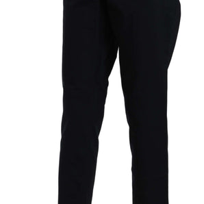 Dolce &amp; Gabbana Chic Black Cotton Trousers