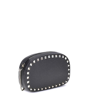 Valentino Garavani Black Calf Leather Bos Taurus Shoulder Bag