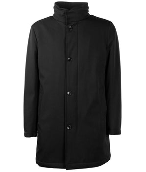 Made in Italy Black Wool Men Jacket
