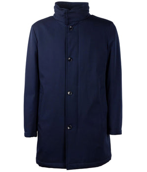 Made in Italy Blue Wool Men Jacket