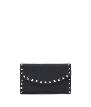 Valentino Garavani Black Calf Leather Bos Taurus Wallet