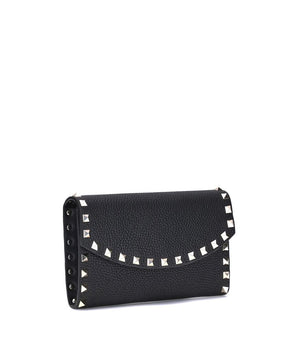 Valentino Garavani Black Calf Leather Bos Taurus Wallet