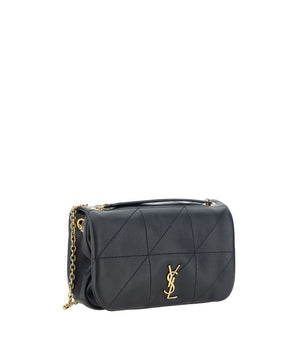Saint Laurent Black Lamb Ovis Aries Aries Shoulder Bag