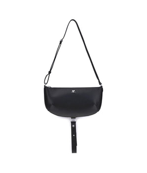 Courrèges Black Calf Leather Bos Taurus Shoulder Bag