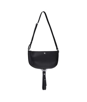 Courrèges Black Calf Leather Bos Taurus Shoulder Bag