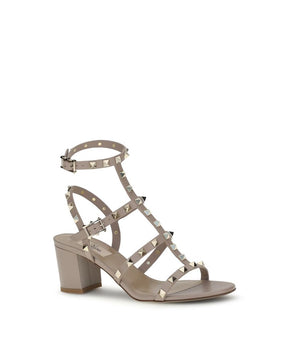 Valentino Garavani Beige Calf Leather Bos Taurus Platform Sandals