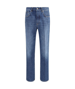 Givenchy Blue Cotton Straight-Leg Jeans