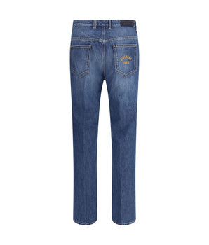 Givenchy Blue Cotton Straight-Leg Jeans