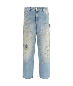Golden Goose Light Blue Cotton Jeans Denim