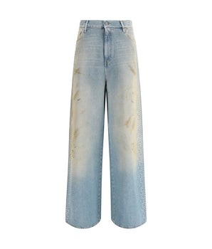 Golden Goose Light Blue Cotton Boyfriend Jeans