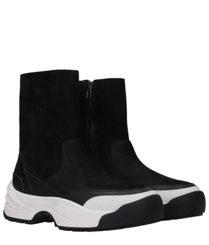 Kenzo Black Leather Ankle Boots