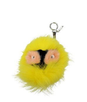 Fendi Yellow Fur Keychain