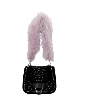 Miu Miu Purple Fur Shoulder Bag