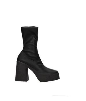 Stella McCartney Black Leather Ankle Boots