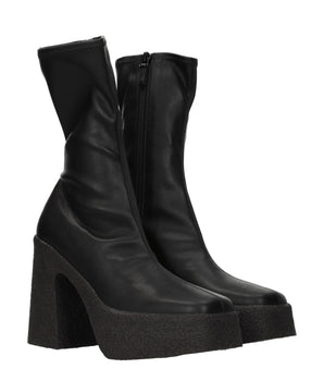 Stella McCartney Black Leather Ankle Boots