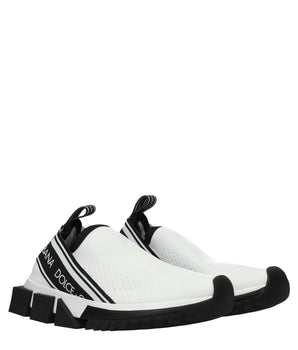 Dolce & Gabbana White Fabric Chunky Sneakers
