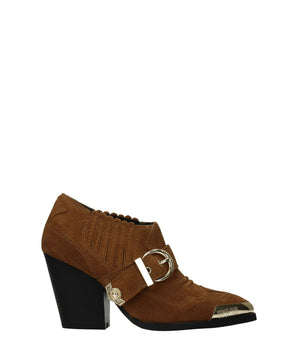 Versace Jeans Brown Leather Ankle Boots