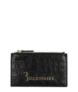 Billionaire Italian Couture Black Crocodile Cardholder