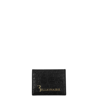 Billionaire Italian Couture Black Crocodile Cardholder