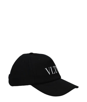 Valentino Garavani Black Cotton Cap (Baseball Hat)