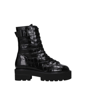 Stuart Weitzman Black Leather Ankle Boots