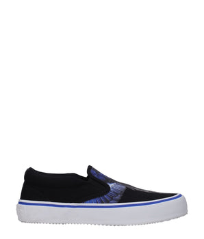 Marcelo Burlon Black Fabric Slip-On Loafers