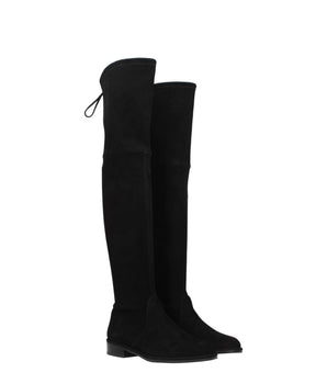 Stuart Weitzman Black Leather Over The Knee