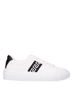 Versace White Leather Sneakers