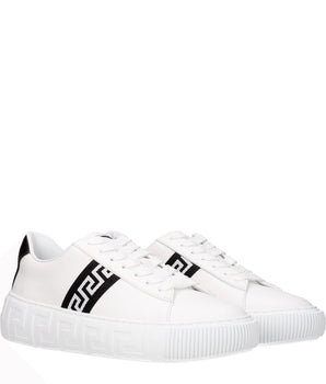 Versace White Leather Sneakers