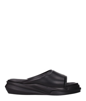 Alyx Black Leather Slippers