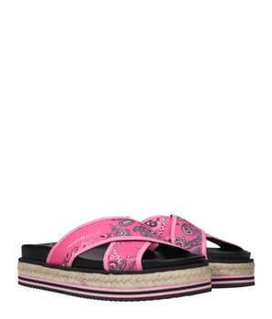 Kenzo Pink Fabric Slippers