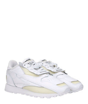 Maison Margiela White Leather Athletic Sneakers