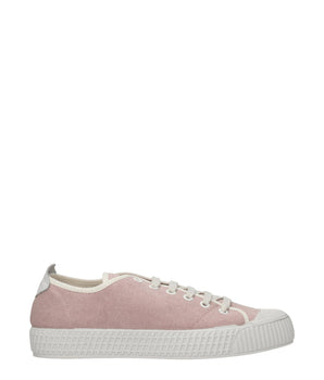 Car Shoe Pink Fabric Low Top Sneakers