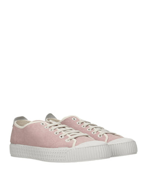Car Shoe Pink Fabric Low Top Sneakers