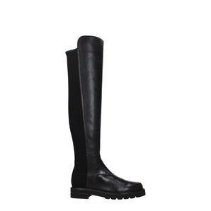 Stuart Weitzman Black Leather Over The Knee