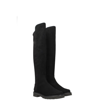 Stuart Weitzman Black Leather Over The Knee