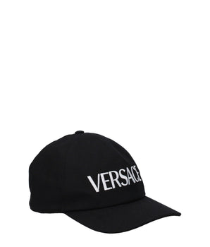 Versace Black Cotton Cap (Baseball Hat)