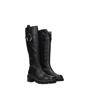 See By Chloé Black Leather Over The Knee