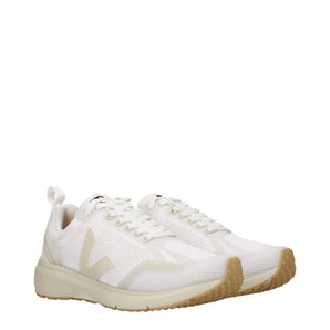 Veja White Fabric Athletic Sneakers