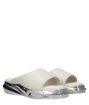 Alyx Gray Leather Slippers