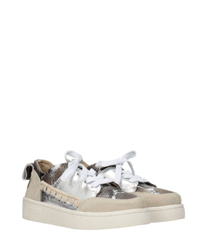 Mou Gray Leather Low Top Sneakers