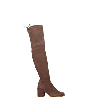 Stuart Weitzman Beige Leather Over The Knee