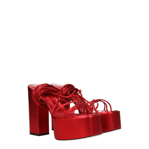 Paris Texas Red Leather Platforms