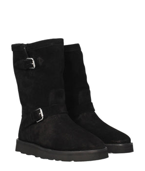 Kenzo Black Leather Ankle Boots