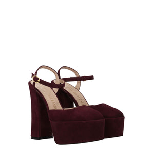 Stuart Weitzman Red Leather Platforms