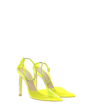 Stuart Weitzman Yellow Pvc Stiletto Heel Sandals