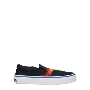Marcelo Burlon Black Fabric Slip-On Loafers